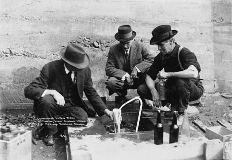 Filling bottles with Lithia Water at Lithia Springs property. circa 1915
