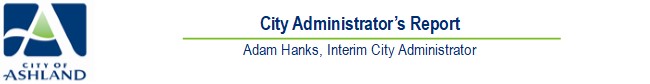 City Administrator's Report by Adam Hanks, Interim City Administrator