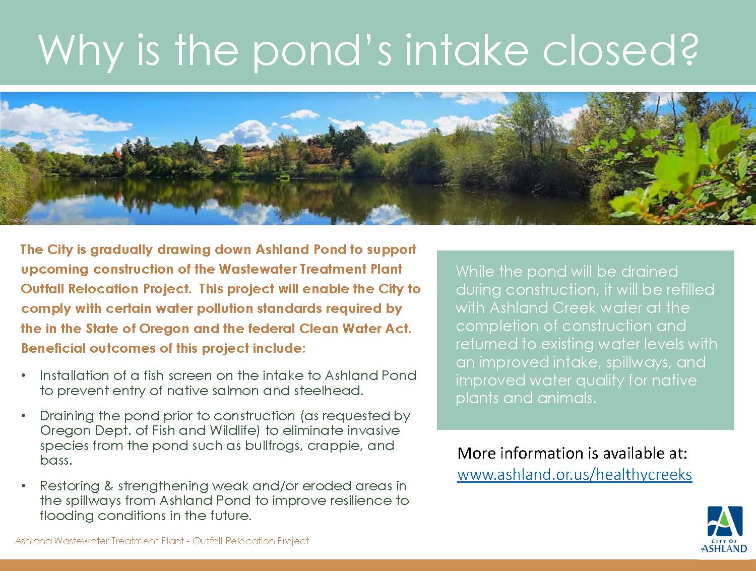 Pond Drawdown Signage