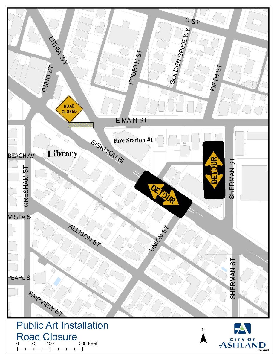 East Main Street Detour Map